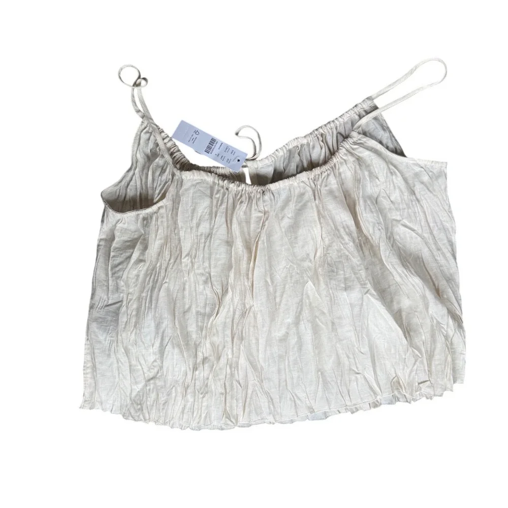 J.Crew crinkled tank top NWT small